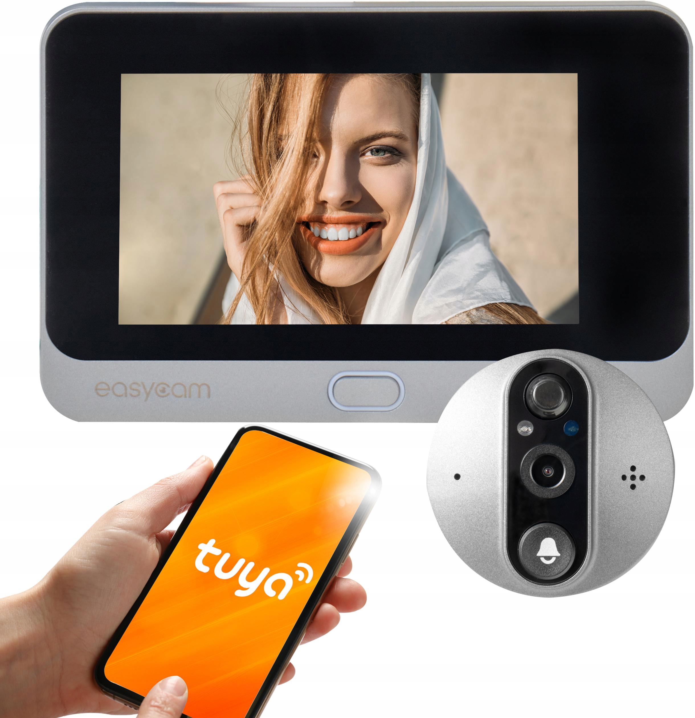 Smart home ovládač - Dverový videoprehliadač Easycam EC-WIZ2 WiFi